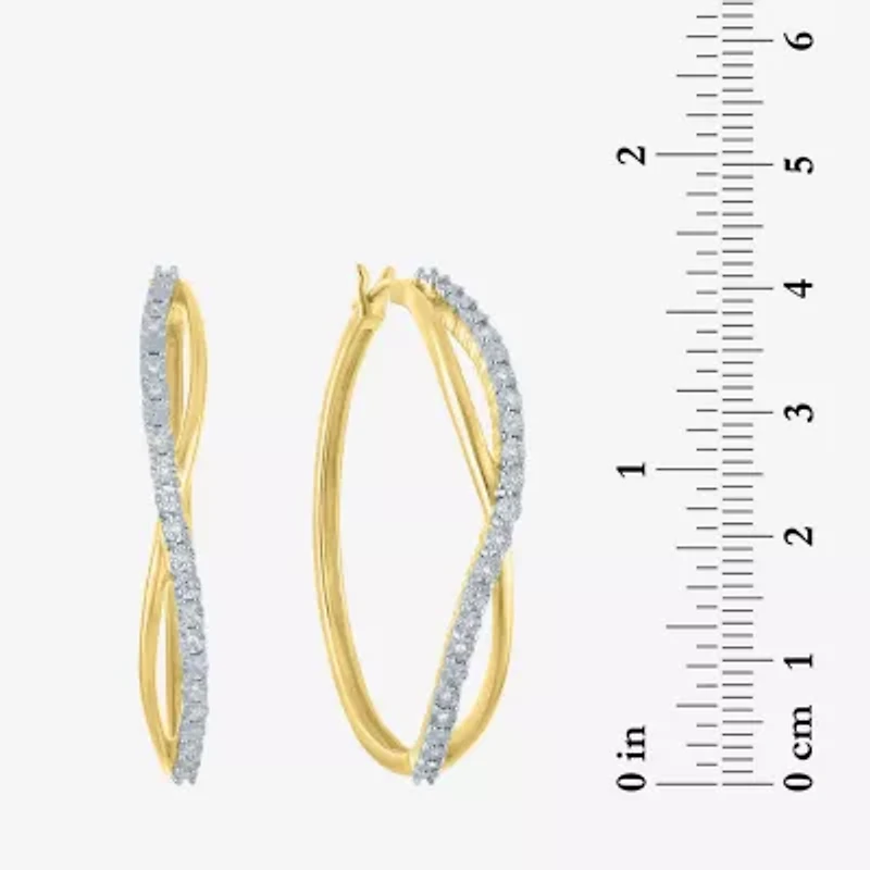1/10 CT. T.W. Lab-Grown (G-H / I1-I2) Diamond Hoop Earrings Sterling Silver or 14K Gold Over