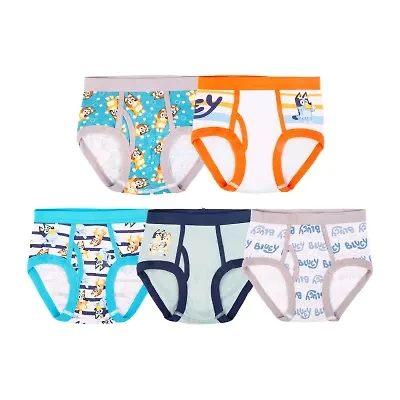 Little & Big Kid Boys Bluey 5 Pack Briefs Bup4895