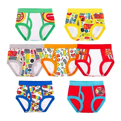 Toddler Boys Cars 7 Pack Briefs Tbup6512