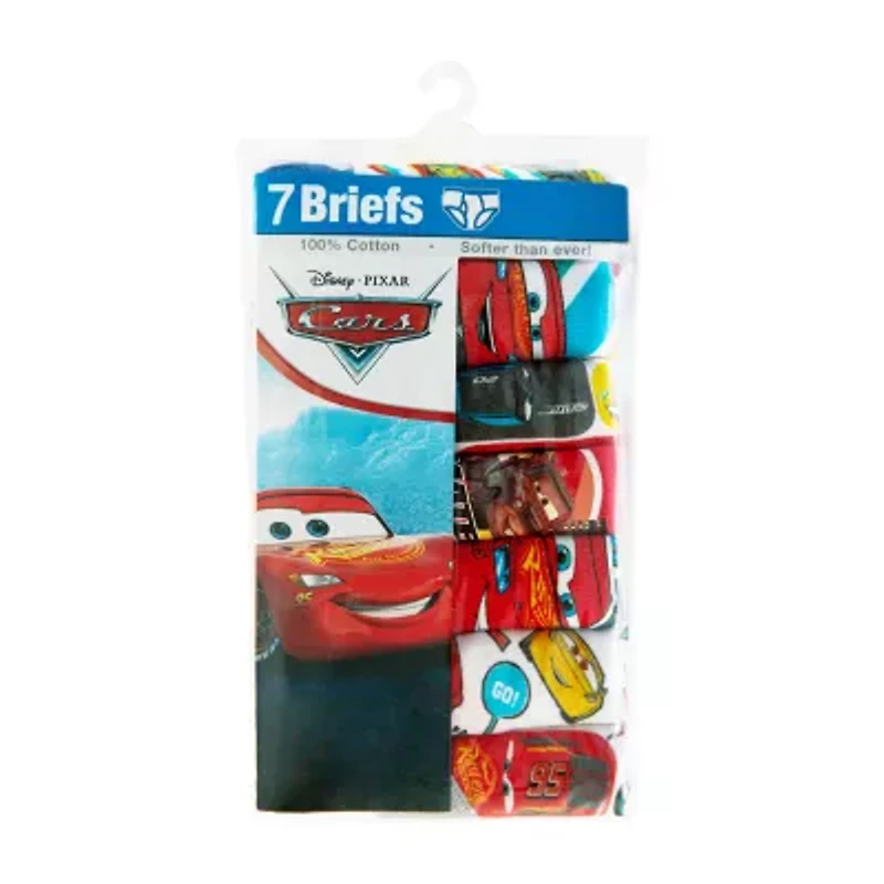 Toddler Boys Cars 7 Pack Briefs Tbup6512