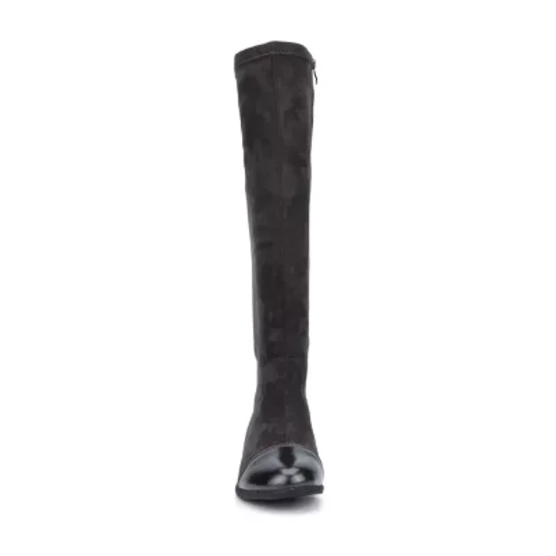 Torgeis Womens Nova Wide Calf Block Heel Over the Knee Boots