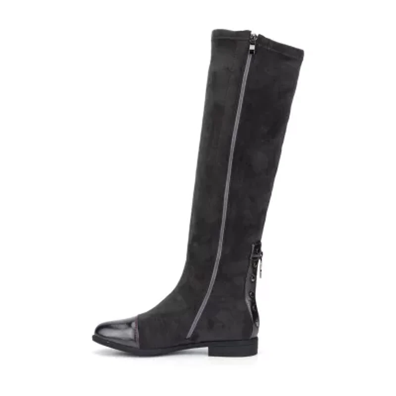 Torgeis Womens Nova Wide Calf Block Heel Over the Knee Boots