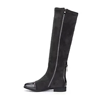 Torgeis Womens Nova Wide Calf Block Heel Over the Knee Boots