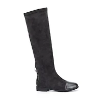 Torgeis Womens Nova Wide Calf Block Heel Over the Knee Boots