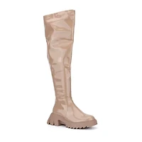 Torgeis Womens Alfie Block Heel Over the Knee Boots