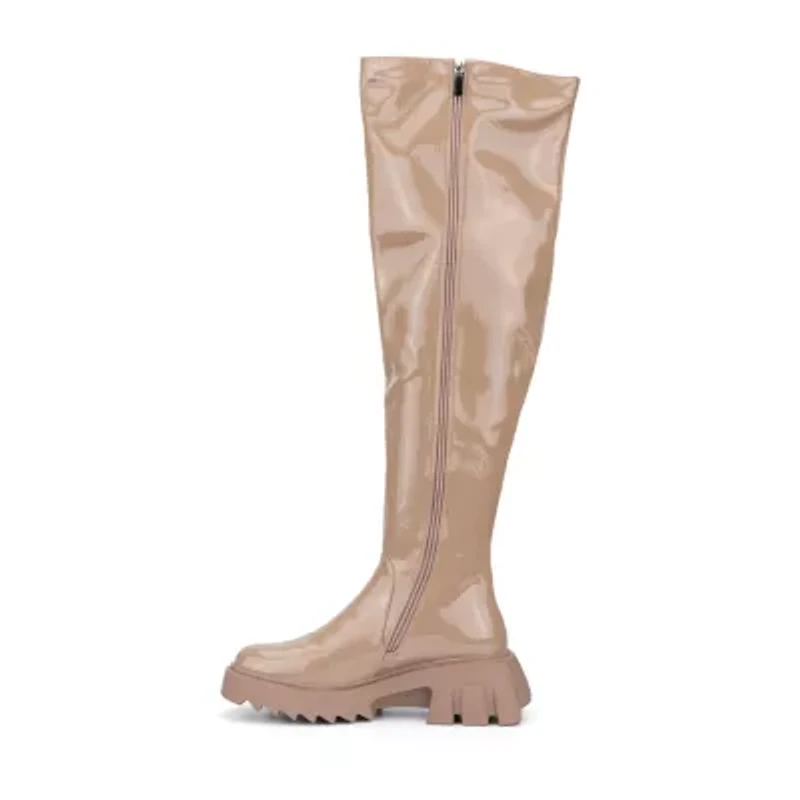 Torgeis Womens Alfie Block Heel Over the Knee Boots