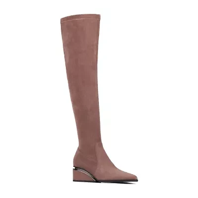 Torgeis Womens Madaline Block Heel Over the Knee Boots
