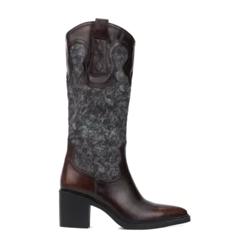 Torgeis Womens Velda Block Heel Cowboy Boots