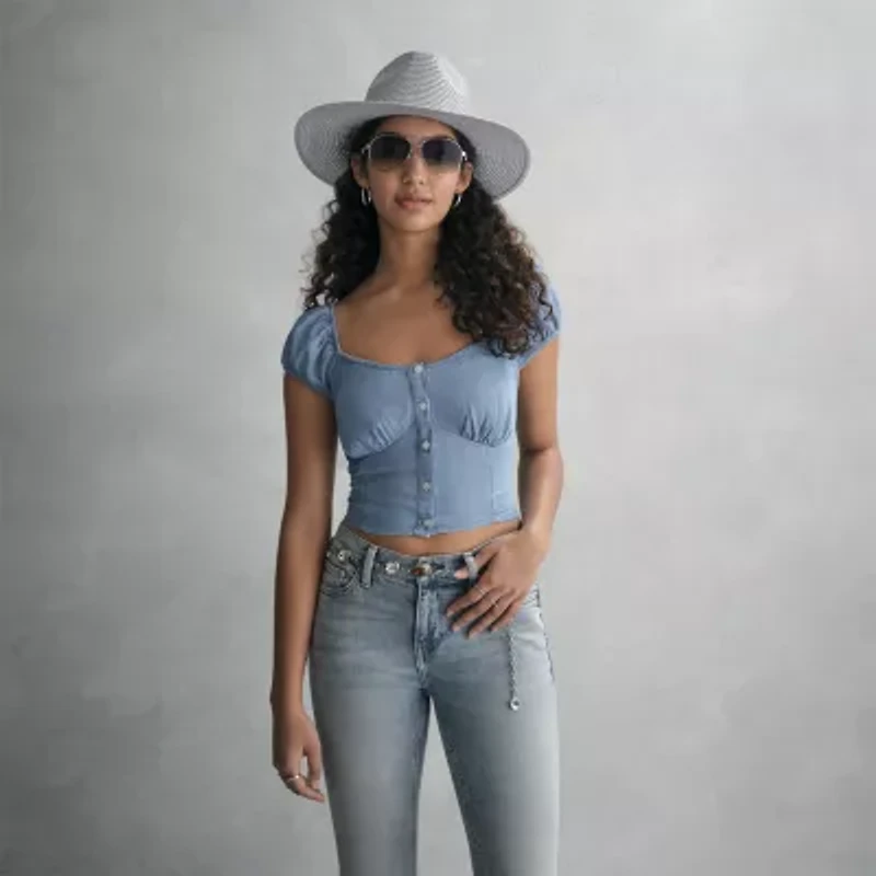 JS Jessica Simpson Womens Uv Protection Aviator Sunglasses