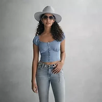 JS Jessica Simpson Womens Uv Protection Aviator Sunglasses