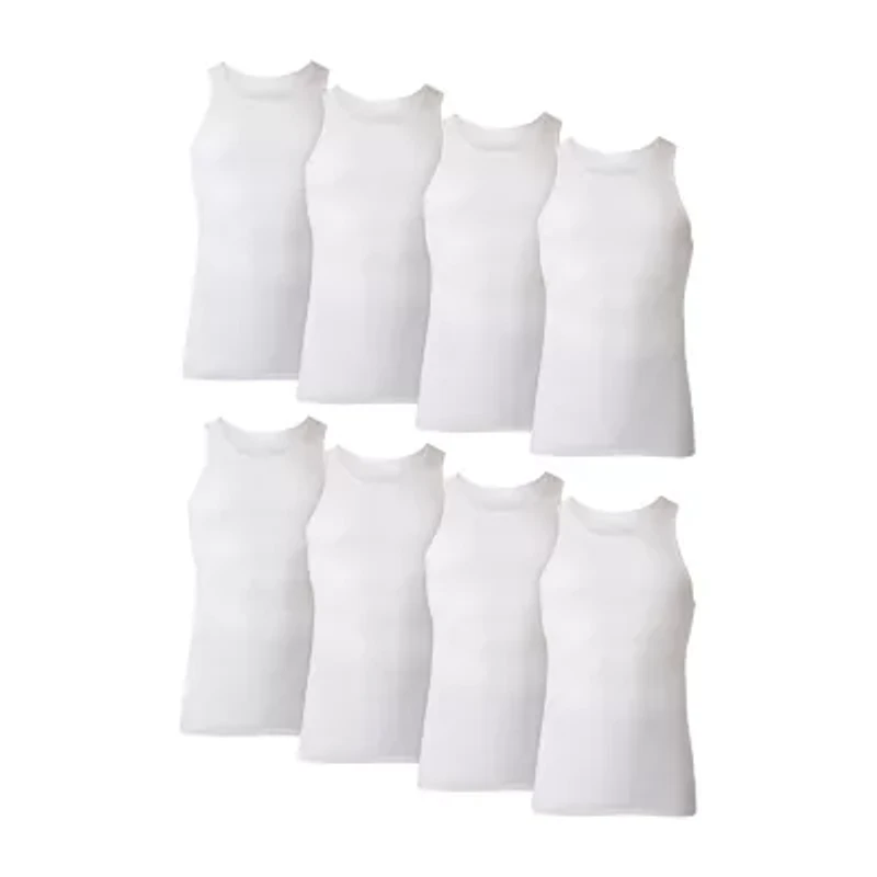 Hanes Ultimate Bonus Pack Mens U Neck Sleeveless 8 Tank