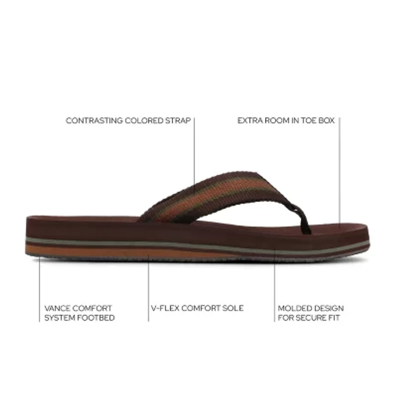 Vance Co Mens Fontana Flat Sandals
