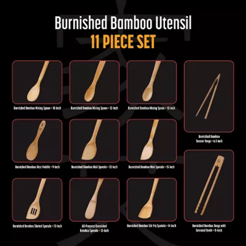 Joyce Chen Burnished Bamboo 11-pc. Utensil Set