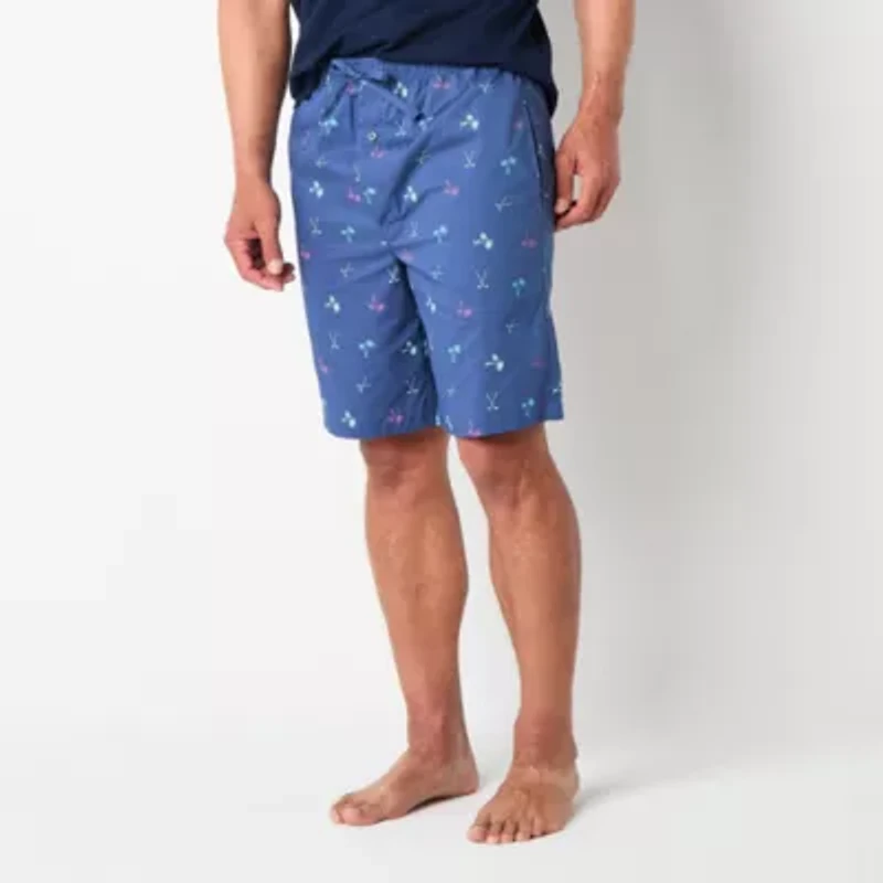 St. John's Bay Mens Poplin Pajama Shorts