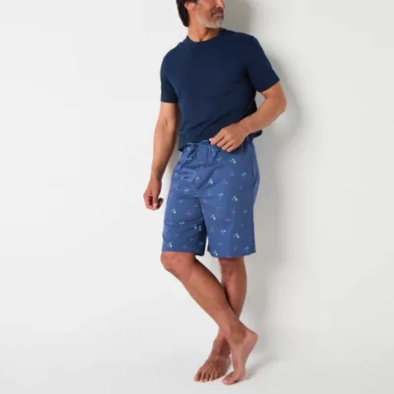 St. John's Bay Mens Poplin Pajama Shorts