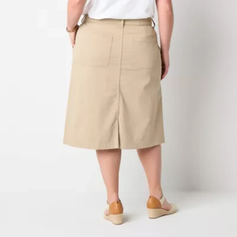 St. John's Bay Womens Plus A-Line Skirt