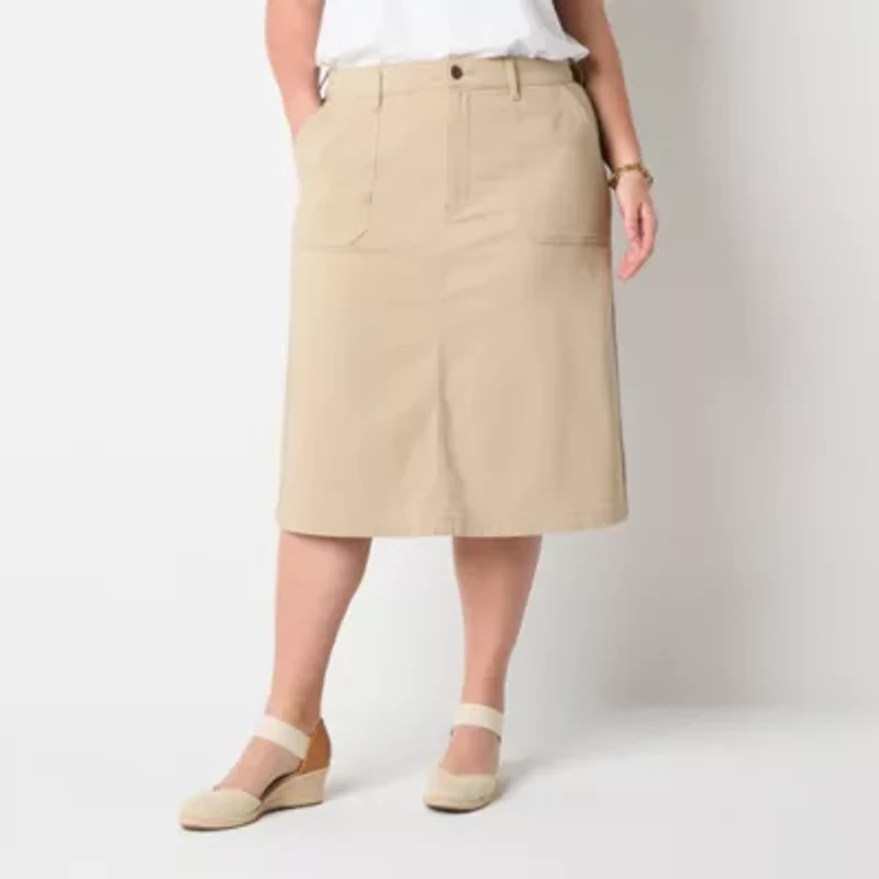 St. John's Bay Womens Plus A-Line Skirt