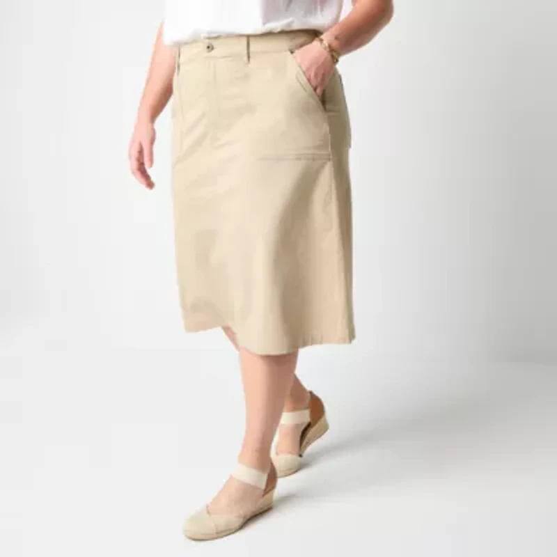St. John's Bay Womens Plus A-Line Skirt