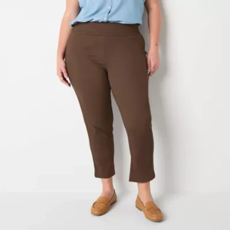 St. John's Bay Womens Ankle Plus Pull-On Pant