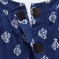 St. John's Bay Womens Plus Easy-on + Easy-off Hidden Access Opening Split Crew Neck Short Sleeve Adaptive Blouse