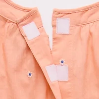 St. John's Bay Womens Plus Easy-on + Easy-off Hidden Access Opening Split Crew Neck Short Sleeve Adaptive Blouse