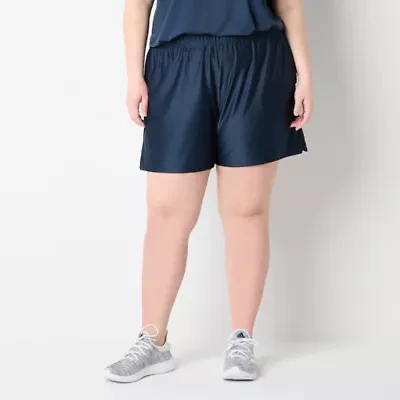 Xersion Womens Plus Mesh Pull-On Short