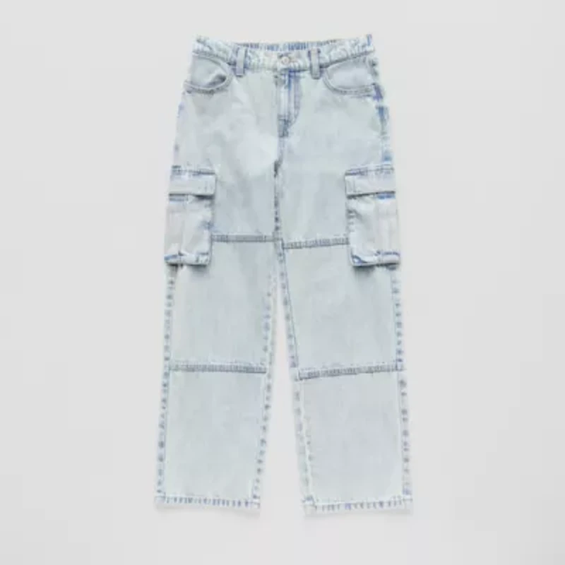 Thereabouts Little & Big Kid Boys Adjustable Waist Cargo Loose Fit Jean