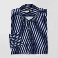 J. Ferrar 360 Stretch Performance Mens Regular Fit Wrinkle Free Long Sleeve Dress Shirt
