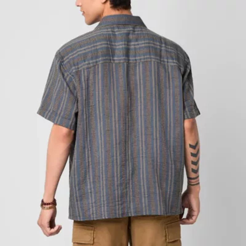 Arizona Mens Short Sleeve Relaxed Fit Button-Down Shirt