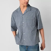 Arizona Mens Relaxed Fit Short Sleeve Button-Down Shirt