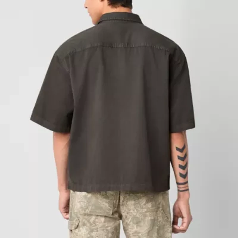Arizona Mens Short Sleeve Regular Fit Button-Down Shirt