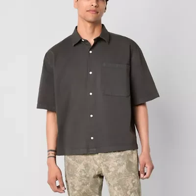 Arizona Mens Short Sleeve Relaxed Fit Button-Down Shirt