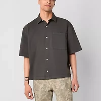 Arizona Mens Short Sleeve Regular Fit Button-Down Shirt