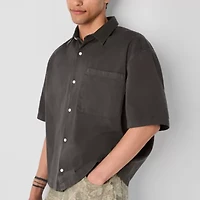 Arizona Mens Short Sleeve Regular Fit Button-Down Shirt