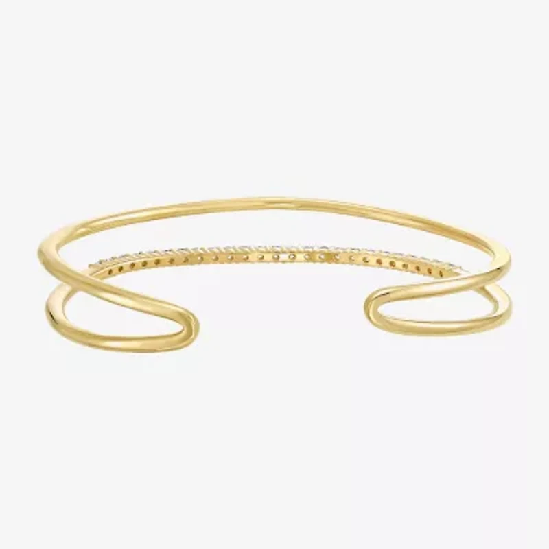 Limited Quantities! Womens 1 CT. T.W. White Diamond 14K Gold Over Silver Cuff Bracelet