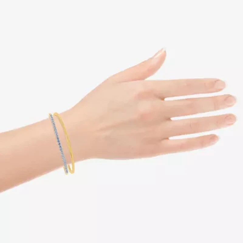 Limited Quantities! Womens 1 CT. T.W. White Diamond 14K Gold Over Silver Cuff Bracelet