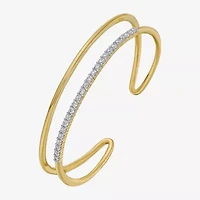 Limited Quantities! Womens 1 CT. T.W. White Diamond 14K Gold Over Silver Cuff Bracelet