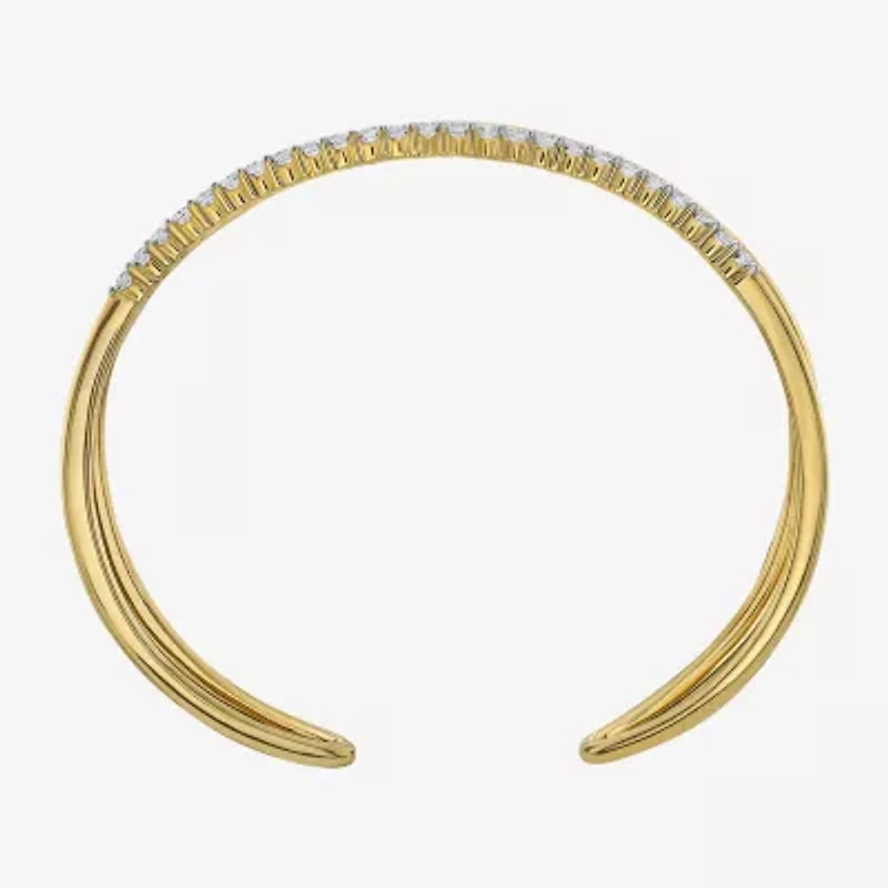 Limited Quantities! Womens 1 CT. T.W. White Diamond 14K Gold Over Silver Cuff Bracelet