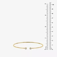 Limited Quantities! Womens Diamond Accent White Diamond 14K Gold Over Silver Cuff Bracelet