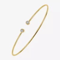 Limited Quantities! Womens Diamond Accent White Diamond 14K Gold Over Silver Cuff Bracelet