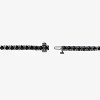Midnight Black Limited Quantities! Mens 7 Ct.T.W. Natural Black Diamond Sterling Silver Round Tennis Bracelet