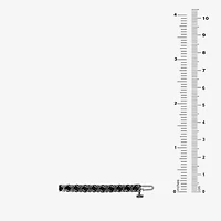 Midnight Black Limited Quantities! Mens 7 Ct.T.W. Natural Black Diamond Sterling Silver Round Tennis Bracelet