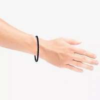 Midnight Black Limited Quantities! Mens 7 Ct.T.W. Natural Black Diamond Sterling Silver Round Tennis Bracelet