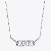 Limited Quantities! Womens 1/5 CT. Natural White Diamond Sterling Silver 18 Inch Pendant Necklace