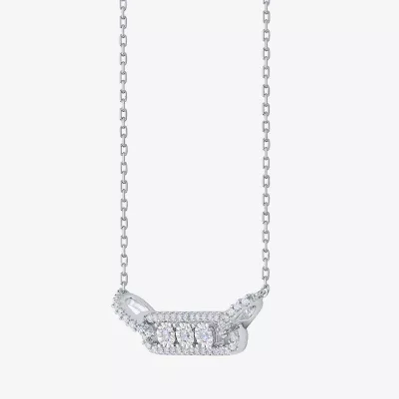 Limited Quantities! Womens 1/5 CT. Natural White Diamond Sterling Silver 18 Inch Pendant Necklace