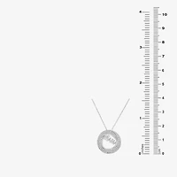 Limited Quantities! "Mama" Womens 1/3 CT. T.W. Natural White Diamond Sterling Silver Circle 18 Inch Pendant Necklace