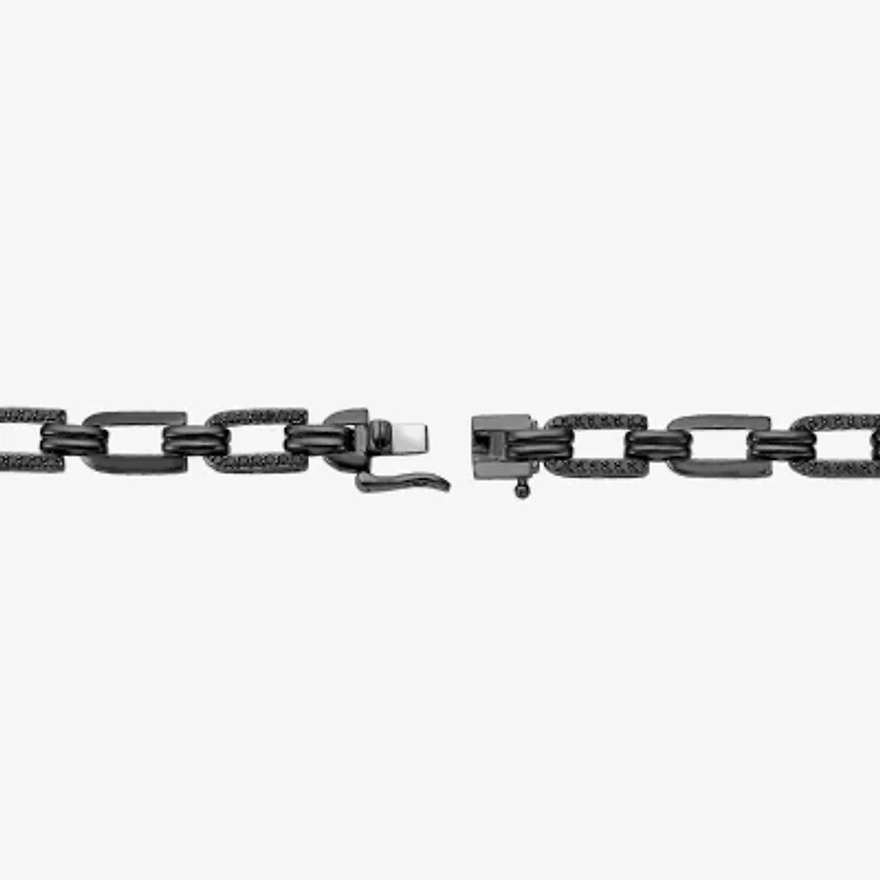 Midnight Black Limited Quantities! Mens Sterling Silver 22 Inch Chain Necklace