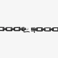 Midnight Black Limited Quantities! Mens Sterling Silver 22 Inch Chain Necklace
