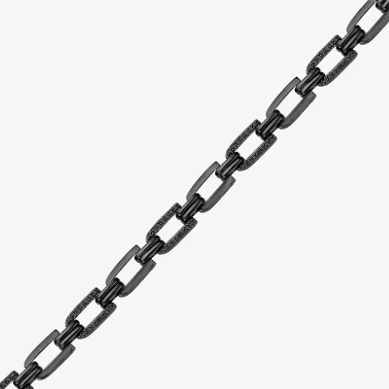Midnight Black Limited Quantities! Mens Sterling Silver 22 Inch Chain Necklace