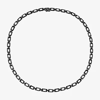 Midnight Black Limited Quantities! Mens Sterling Silver 22 Inch Chain Necklace